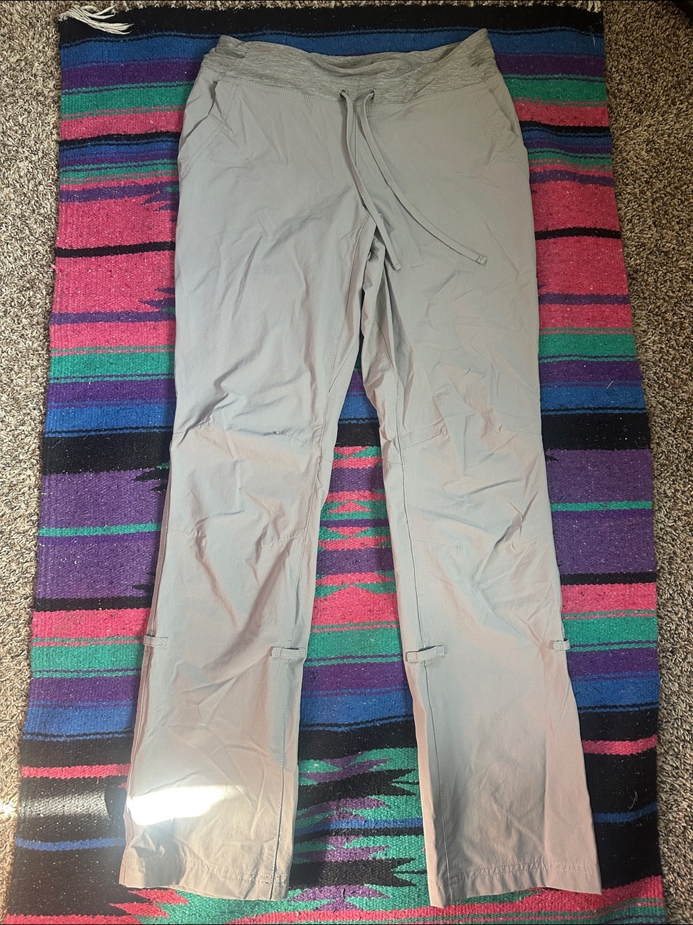 Duluth Trading Co Gray Stretch-waist Active Pants size 8 x 33